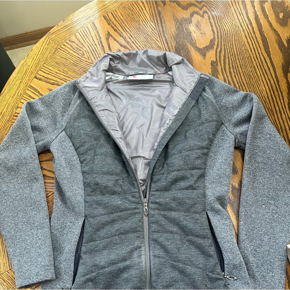 Spyder Women's Gray Two-Tone Full-Zip Utility Jacket